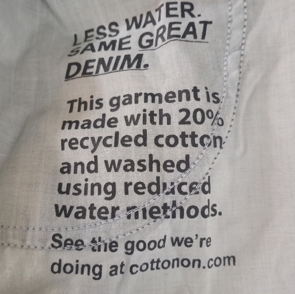 Cotton On Super Baggy Jean In Dark Blue White Classic Bohemian Artsy Pinstripe - Picture 12 of 13